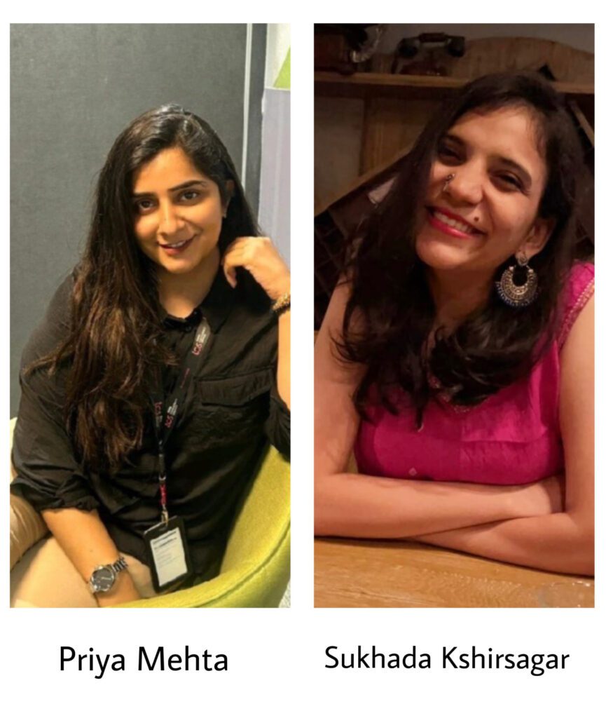 Image of Priya Mehta (left) and Sukhada Kshirsagar (right).