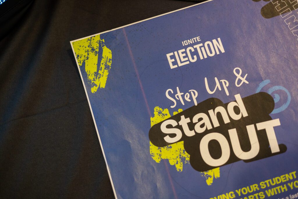 IGNITE's election poster.