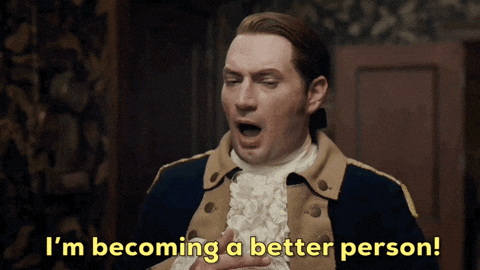 A man saying "I'm becoming a better person!"