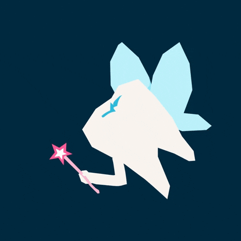 an animation of a tooth being a fairy