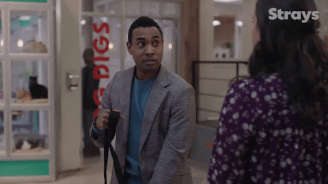 A man is saying the words, "Let's find a balance, k?" to a woman.