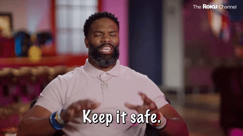 A man is saying the words, "Keep it safe. Keep it simple."