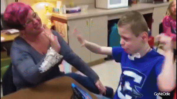 Cutscenes of different people exchanging high fives.