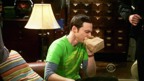 The Big Bang Theory paper bag GIF