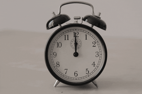 A clock is ticking quickly.