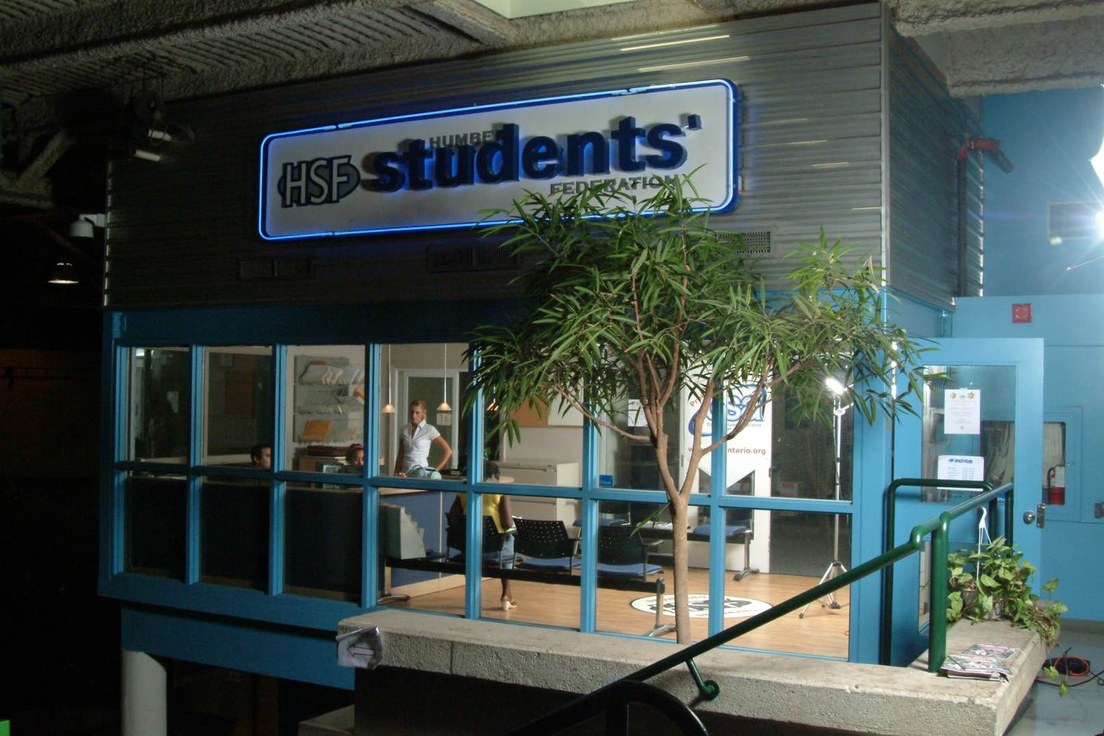 Outside of the Humber Students' Federation office.