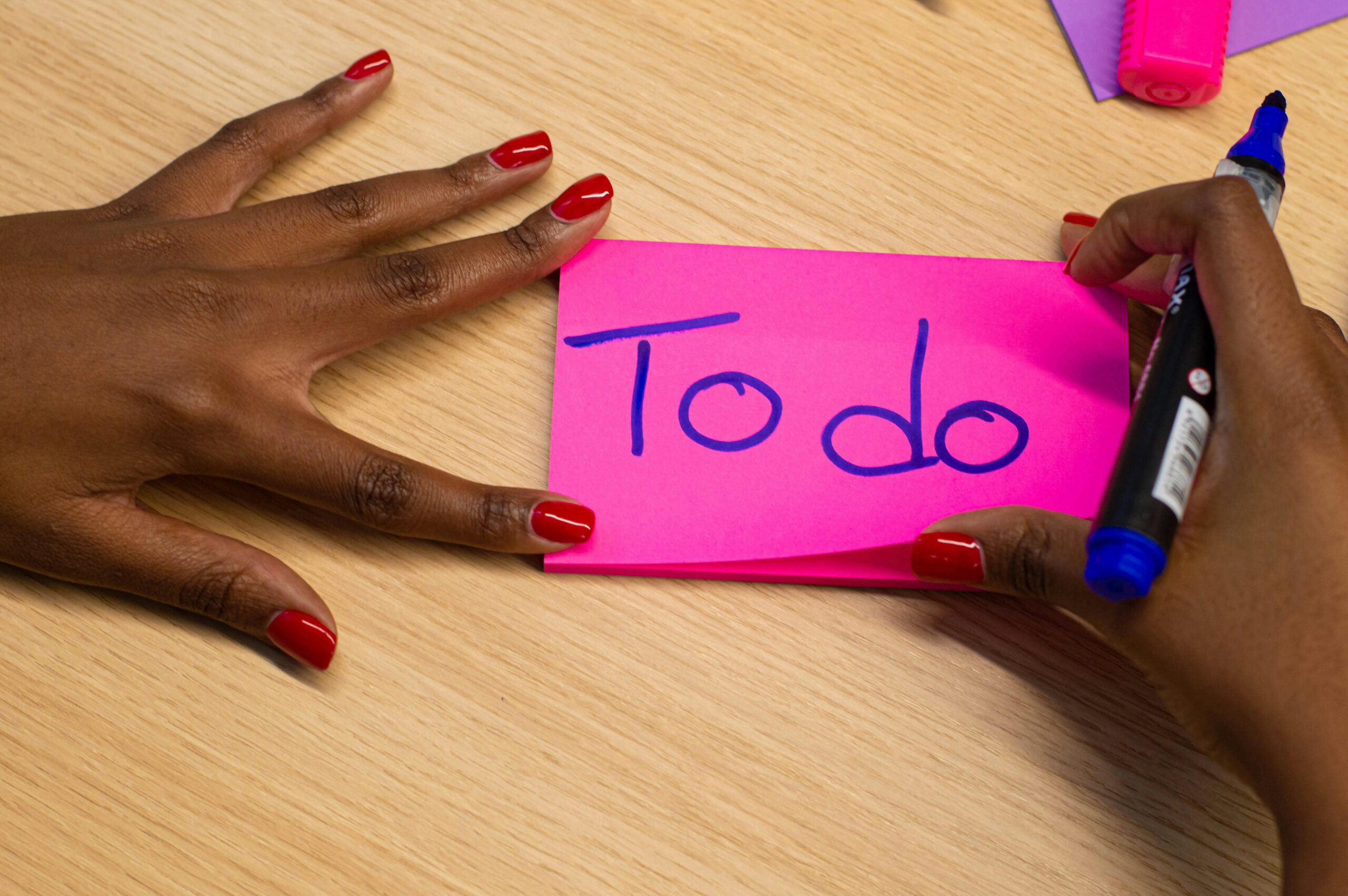 Image of note with a 'to do' list