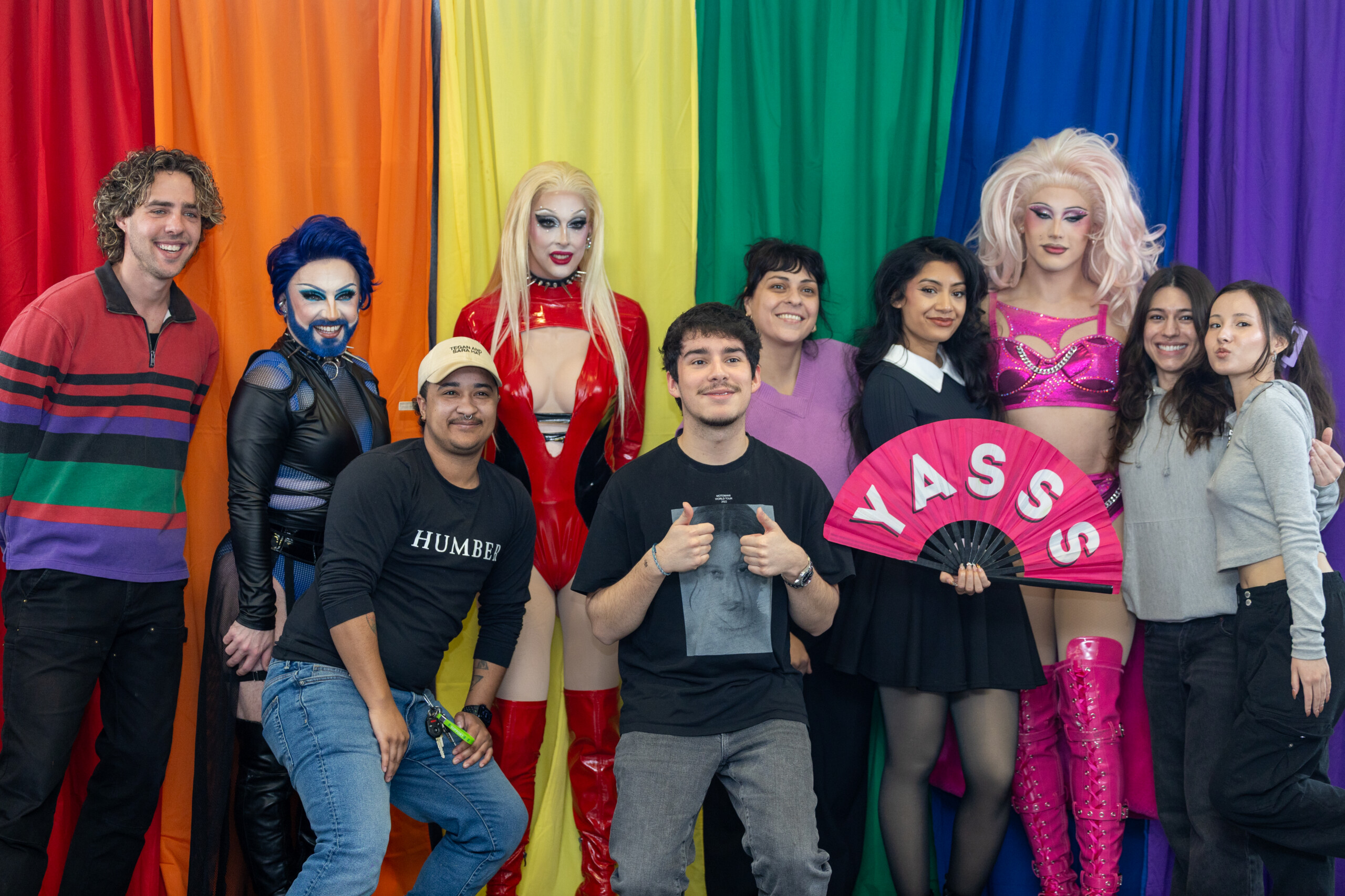 Meet and greet photo at Drag Your A$$ to School event Lakeshore