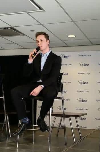 James Pashutinski speaking at an HSF conference