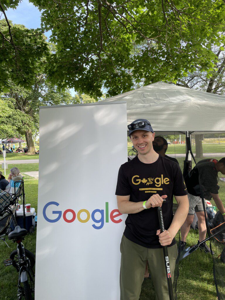 James Pashutinski with Google banner