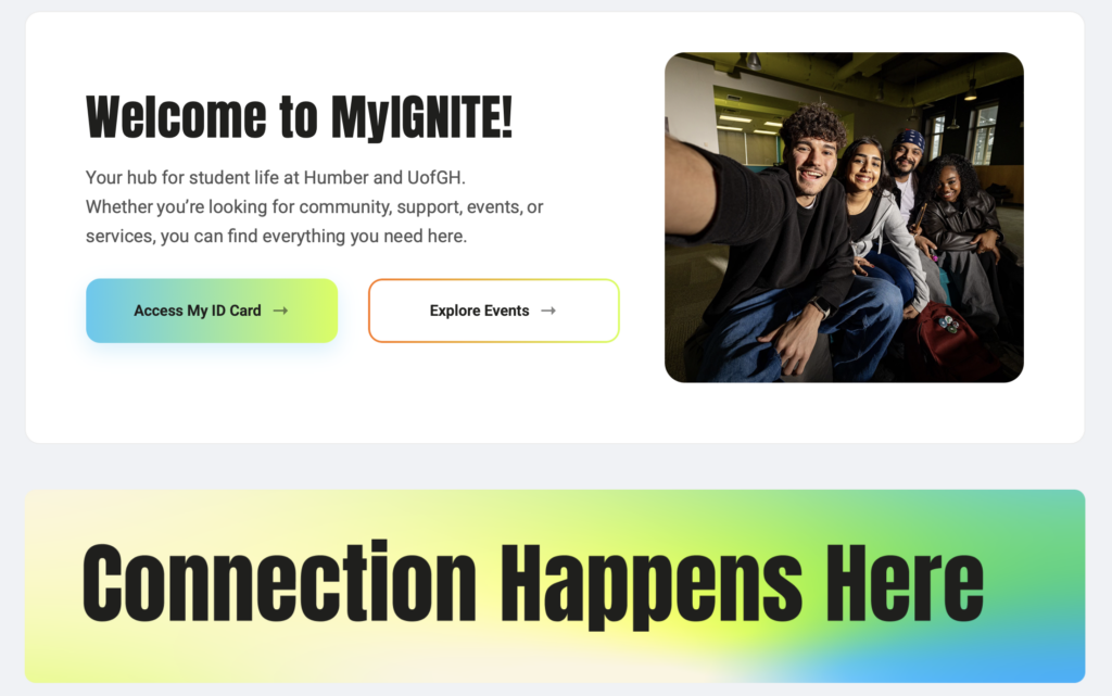 Image snapshot of MyIGNITE page on the website