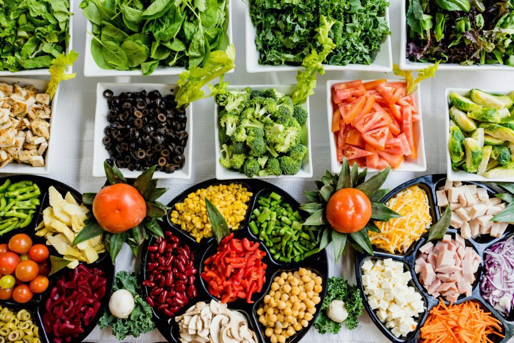 A large spread of Vegetables
