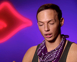 Alyssa Edwards looking at the camera and saying, "Back rolls?"