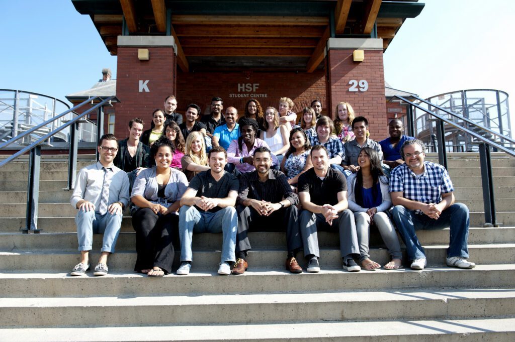 Photo of Nick Farnell alongwith all his coworkers at HSF