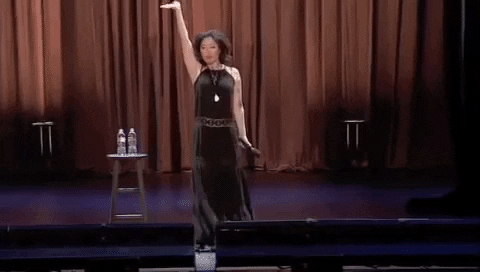 Margaret Cho performs stand-up comedy.