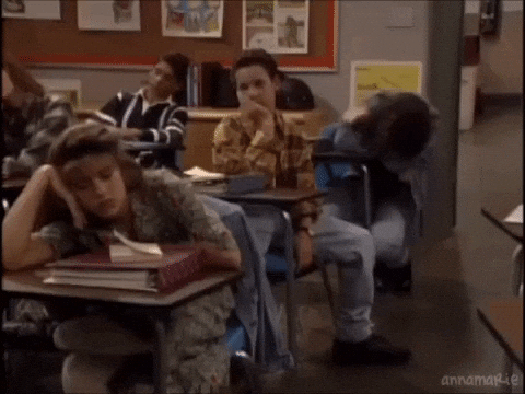 student falling off the table