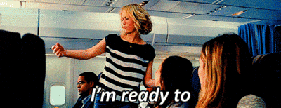 Gif of lady saying "I'm ready to party"