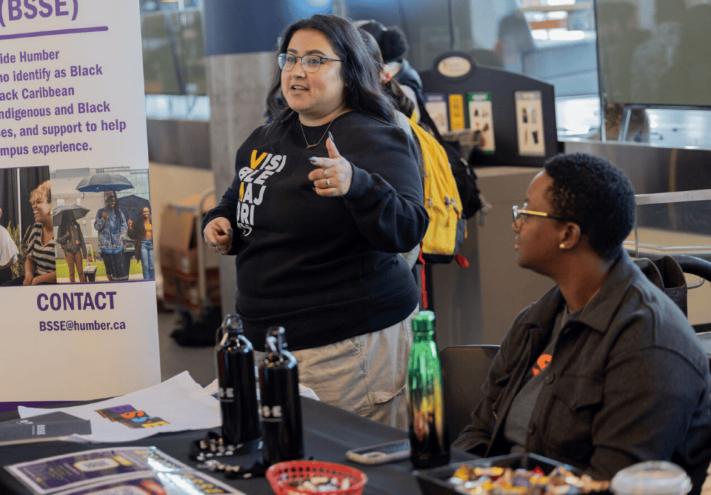 Student Advocate Jessica Carrera addressing students