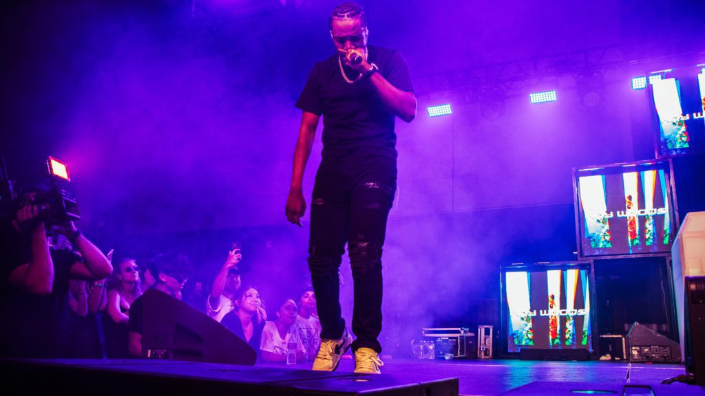 Roy Woods on stage performing
