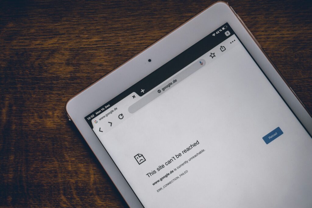 An ipad experienceing internet issues.