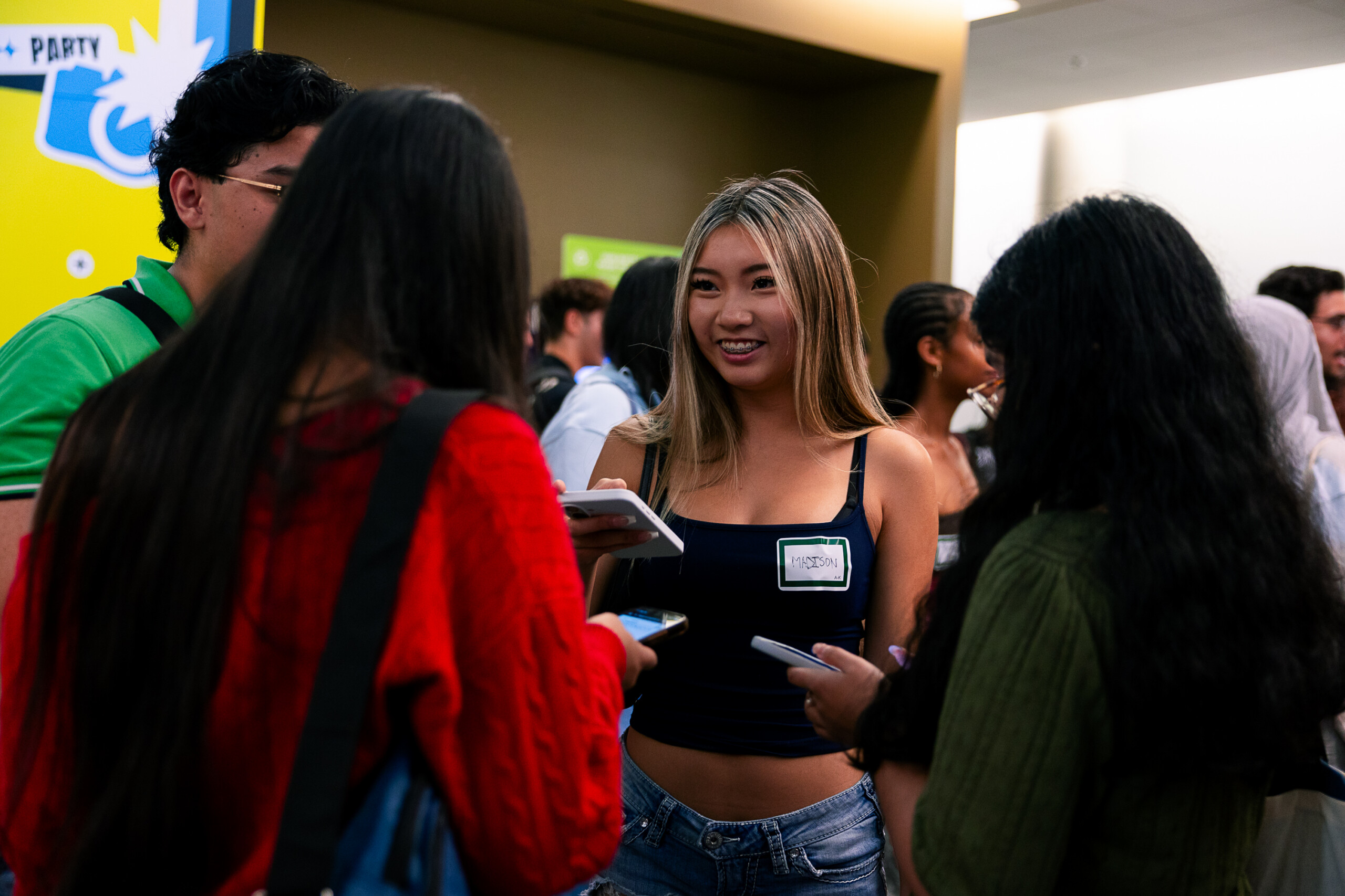 Students socializing the IGNITE Block Party UofGH.