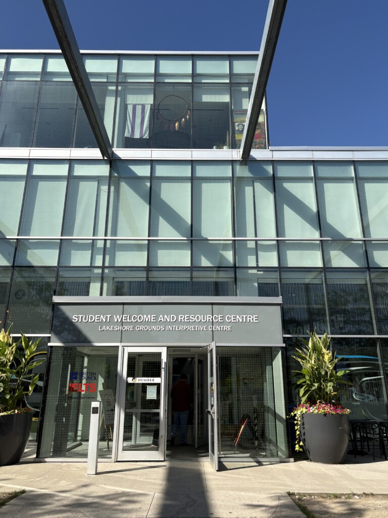 Front view of Student Welcome and Resource Centre, Lakeshore 