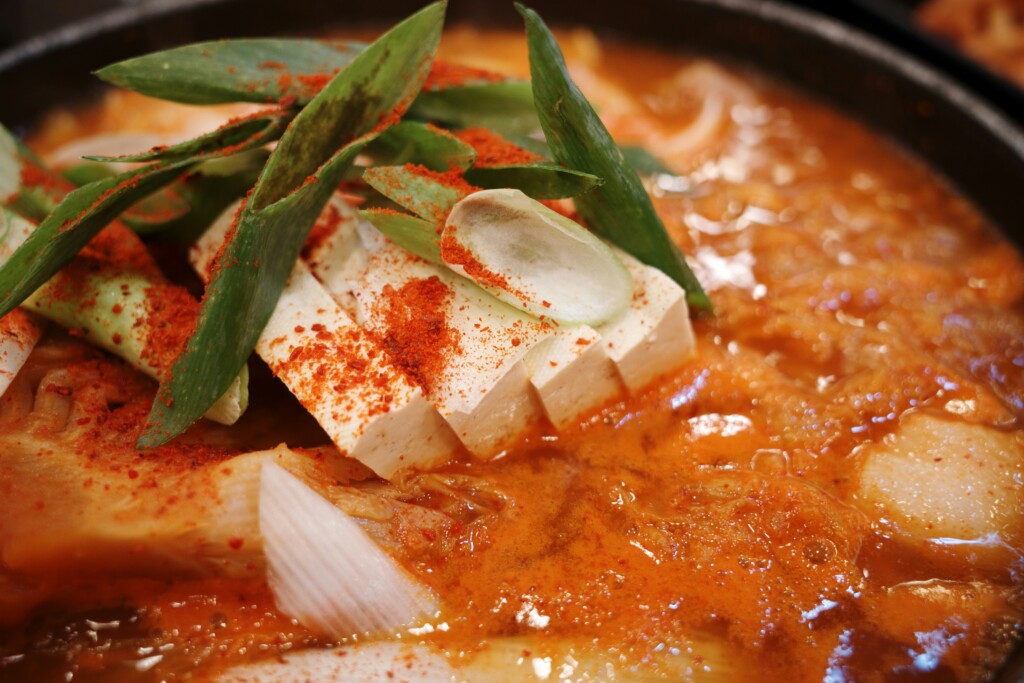 Close up photo of Korean Kimchi Stew